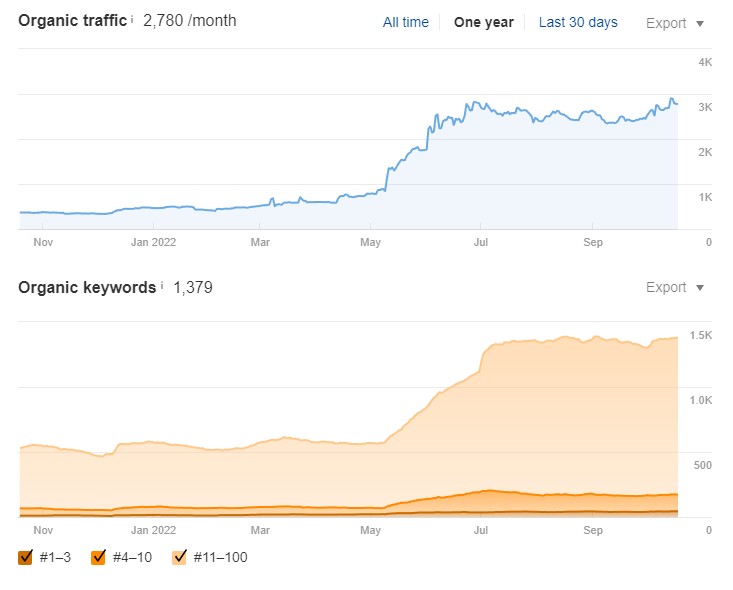 Organic SEO Results